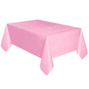 10 PCS Disposable Plastic Tablecloth Solid Color Wedding Birthday Party Table Cover Rectangle Desk Cloth Wipe Covers(pink)