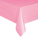 10 PCS Disposable Plastic Tablecloth Solid Color Wedding Birthday Party Table Cover Rectangle Desk Cloth Wipe Covers(pink)