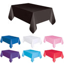 10 PCS Disposable Plastic Tablecloth Solid Color Wedding Birthday Party Table Cover Rectangle Desk Cloth Wipe Covers(sky blue)