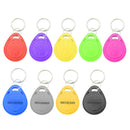 10 PCS 125KHz TK/EM4100 Proximity ID Card Chip Keychain Key Ring(Green)