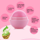 3 PCS Natural Plant Organic Sphere Ball Lipstick Embellish Lip Balm(Blue)