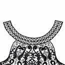 Light Brown Embroidered Lace Collar Flower Three-dimensional Hollow Fake Collar DIY Clothing Accessories