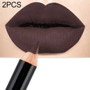 2 PCS Waterproof Cosmetic Matte Lipstick Pencil Sexy Red(01)