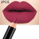 2 PCS Waterproof Cosmetic Matte Lipstick Pencil Sexy Red(08)