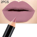 2 PCS Waterproof Cosmetic Matte Lipstick Pencil Sexy Red(11)