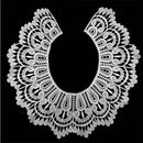 Beige Milk Silk Lace Embroidered Collar Three-dimensional Hollow Fake Collar DIY Clothing Accessories, Size: 32 x 32cm