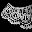 Beige Milk Silk Lace Embroidered Collar Three-dimensional Hollow Fake Collar DIY Clothing Accessories, Size: 32 x 32cm