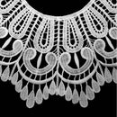 Black Milk Silk Lace Embroidered Collar Three-dimensional Hollow Fake Collar DIY Clothing Accessories, Size: 32 x 32cm