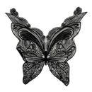 Butterfly Shape Embroidery Corsage Lace Collar DIY Clothing Accessories, Size: About 42 x 38cm(Black)