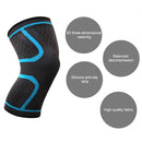 1 Pair Comfortable Breathable Elastic Nylon Sports Knit Knee Pads, Size:XL(Blue)