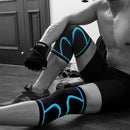 1 Pair Comfortable Breathable Elastic Nylon Sports Knit Knee Pads, Size:XL(Blue)