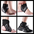 2 PCS Sport Ankle Support Elastic High Protect Sports Ankle Equipment Safety Running Basketball Ankle Brace Support, Size:S(Right)