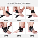2 PCS Sport Ankle Support Elastic High Protect Sports Ankle Equipment Safety Running Basketball Ankle Brace Support, Size:S(Right)