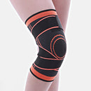 2 PCS Fitness Running Cycling Bandage Knee Support Braces Elastic Nylon Sports Compression Pad Sleeve, Size:L(orange)