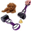 Long Handle Jaw Poop Scoop Clean Pick Up Animal Waste Dog Puppy Cat Waste Picker(Black)
