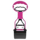 Long Handle Jaw Poop Scoop Clean Pick Up Animal Waste Dog Puppy Cat Waste Picker(Pink)