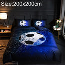 3D Printed Bedding Three-Piece Pillowcase Duvet Cover, Size:200x200cm(Dancing Football)