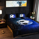 3D Printed Bedding Three-Piece Pillowcase Duvet Cover, Size:200x200cm(Basketball Fire)