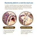 Foldable Pet Dog Bed Cat Bed House Pet Supplies for Small Medium Dogs Travel Kennels, Size:L(Coffee Dot)
