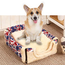 Foldable Pet Dog Bed Cat Bed House Pet Supplies for Small Medium Dogs Travel Kennels, Size:L(Union Jack)