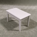 5 PCS / Set 1:12 Mini Dollhouse Furniture Wooden Dining Table Chair Set Pocket Toy(White)