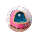 Pet Dog Cat Warm Soft Bed Pet Cushion Dog Kennel Cat Castle Foldable Puppy House with Toy Ball, Size:M(Pink)
