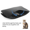 Waterproof Pet Cat Litter Mat EVA Double Layer Cat Litter Trapping Pets Mat Pad Bottom Non-slip Pet Litter Cat Mat, Size:M (Black)