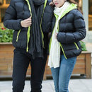 Stylish Slim Men Hooded Cotton Coat, Size:XXXXL(Black + Orange)(Black + Orange)