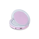 10 Lights LED Mini Makeup Mirror 3X Magnify Hand Held Fold PortableUSB Connect Cable Built-in Battery Chargeable Night Mirror