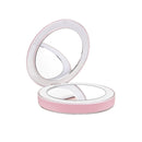 10 Lights LED Mini Makeup Mirror 3X Magnify Hand Held Fold PortableUSB Connect Cable Built-in Battery Chargeable Night Mirror