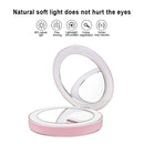 10 Lights LED Mini Makeup Mirror 3X Magnify Hand Held Fold PortableUSB Connect Cable Built-in Battery Chargeable Night Mirror