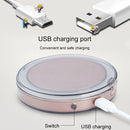 10 Lights LED Mini Makeup Mirror 3X Magnify Hand Held Fold PortableUSB Connect Cable Built-in Battery Chargeable Night Mirror