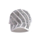Rhinestone Personality Cap Women Spring And Summer Baseball Cap All-Match Hat, Size:Mï¼ˆ56-58cmï¼‰(White)