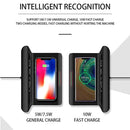 RT1 10W QI Universal Multi-function Mobile Phone Wireless Charger with Alarm Clock & Time / Calendar / Temperature Display(Black)