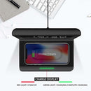 RT1 10W QI Universal Multi-function Mobile Phone Wireless Charger with Alarm Clock & Time / Calendar / Temperature Display(Black)