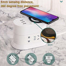 Mobile Phone Wireless Charging Socket Creative Smart USB Power Strip Multi-Function Desktop Vertical Power Strip, CN Plug, Specification: 3 Meters, Style:3 Layer(White)