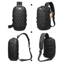 Ozuko 9357 Men Waterproof Oxford Cloth Anti-Theft Shoulder Messenger Bag with External USB Charging Port(Black)