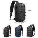 Ozuko 9357 Men Waterproof Oxford Cloth Anti-Theft Shoulder Messenger Bag with External USB Charging Port(Black)