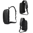 Ozuko 9315 Outdoor Waterproof Men Business Chest Bag Anti-theft Shoulder Messenger Bag with External USB Charging Port(Black)