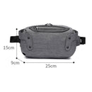 Ozuko 9360 Outdoor Waterproof Men Sports Waist Bag Messenger Bag with External USB Charging Port(Dark Blue)