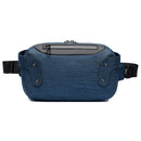 Ozuko 9360 Outdoor Waterproof Men Sports Waist Bag Messenger Bag with External USB Charging Port(Dark Blue)