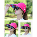 Women Summer Casual Going Out Ultraviolet-proof Korean Style Folded Sun Block Hat Breathable And Light