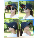 Women Summer Casual Going Out Ultraviolet-proof Korean Style Folded Sun Block Hat Breathable And Light