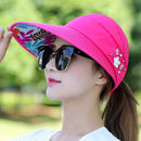 Women Summer Casual Going Out Ultraviolet-proof Korean Style Folded Sun Block Hat Breathable And Light