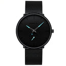 CRRJU 2150 Waterproof Round Dial Small Seconds Alloy Mesh Belt Quartz Watch for Men(Blue Pointer)