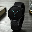 CRRJU 2150 Waterproof Round Dial Small Seconds Alloy Mesh Belt Quartz Watch for Men(Blue Pointer)