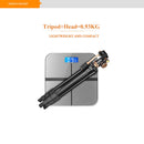 Q160s 4-Section Folding Legs Live Broadcast Aluminum Alloy Tripod Mount with Damping Tripod Ball-Head