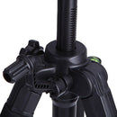 Q111 4-Section Folding Legs Live Broadcast Aluminum Alloy Tripod Mount with Three-dimensional Damping Tripod Heads(Black)