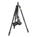 Q222 Portable 4-Section Folding Legs Aluminum Alloy Tripod Mount Monopod Holder with Ball Heads