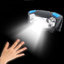 Usb Rechargeable Waterproof Sensor Headlight Outdoor Fishing Light(Black )